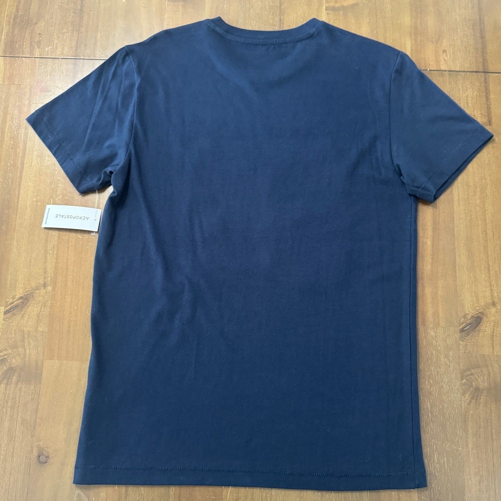NWT Aeropostale 87 Graphic T-Shirt Men's Size S Navy Blue Short Sleeve Tee - Picture 3 of 5